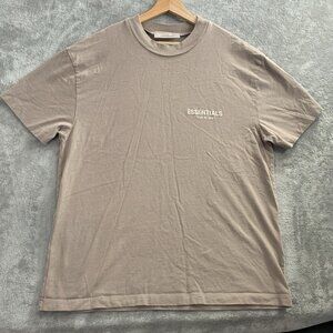 Essentials Fear of God Shirt Mens Medium Faded Brown Cotton Tee Streetwear